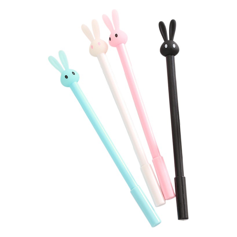 Cartoon stationery bunny gel pen cute long ears rabbit signature pen creative student water pen factory direct sales