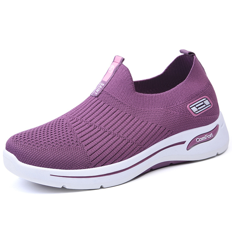 Picture of Women's Shoes Wholesale Casual Shoes Soft Sole Lightweight Women's Shoes Fly-Knit Breathable Single Shoes Versatile Comfortable Mesh Shoes
