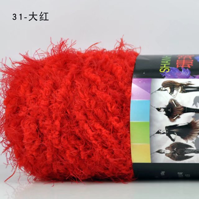 Picture of Coral Mink Velvet Wool Phoenix down Long Hair Imitation Fur Wool Thread Hand Knitted Stick Needle Baby Kidsren Outwear Thread Cross-Border