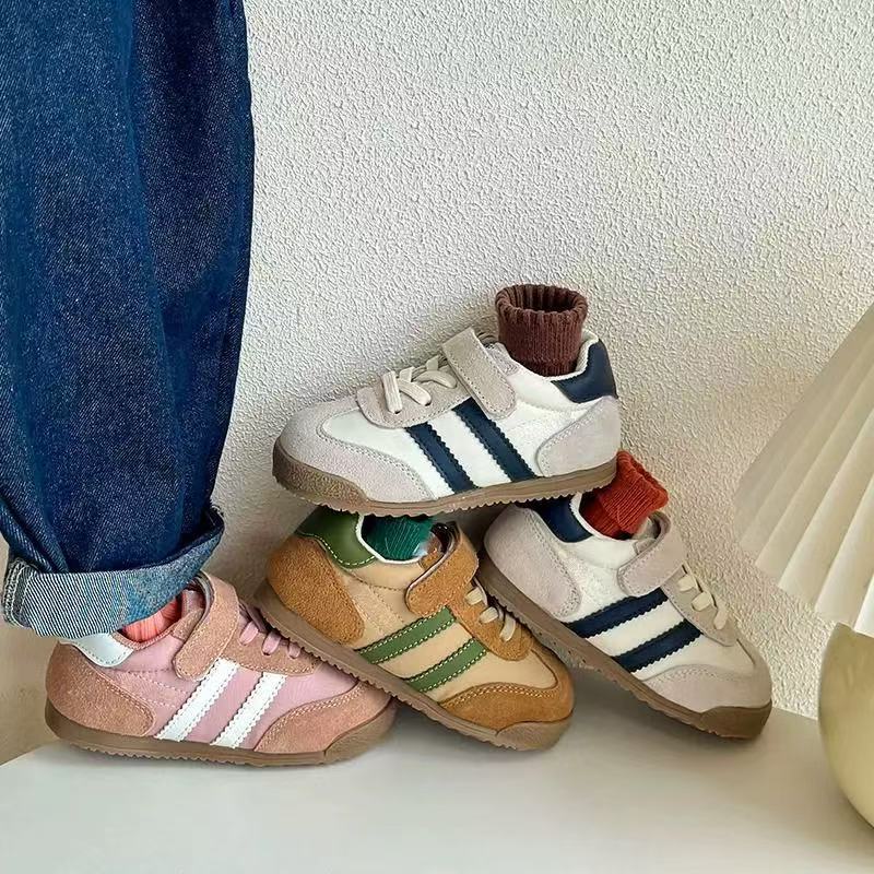 Korean Style Children's Sneakers for Women 2025 Spring/Autumn Girls' Shoes Lightweight and Breathable Boys' Moral Training Shoes Baby Shoes Trendy