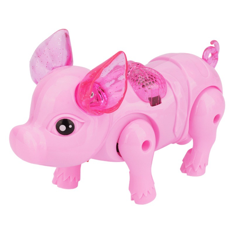 Picture of Net red rope can run electric piglet luminous music walking children's baby toys boys and girls children trembles