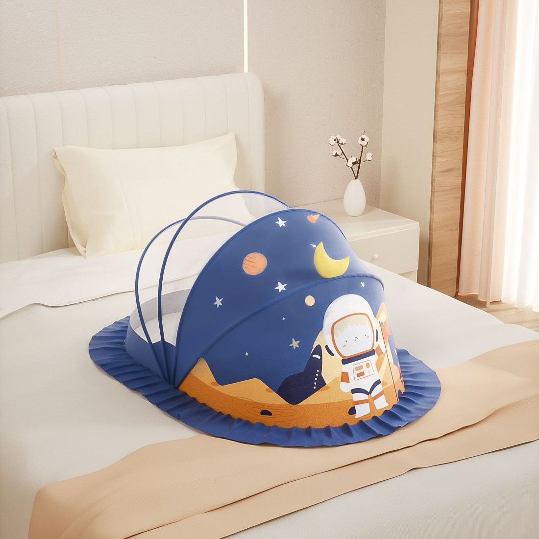 Picture of Cartoon Baby Mosquito Net Baby Small Bed Full Cover Yurt Children Foldable Universal Infant Mosquito Cover