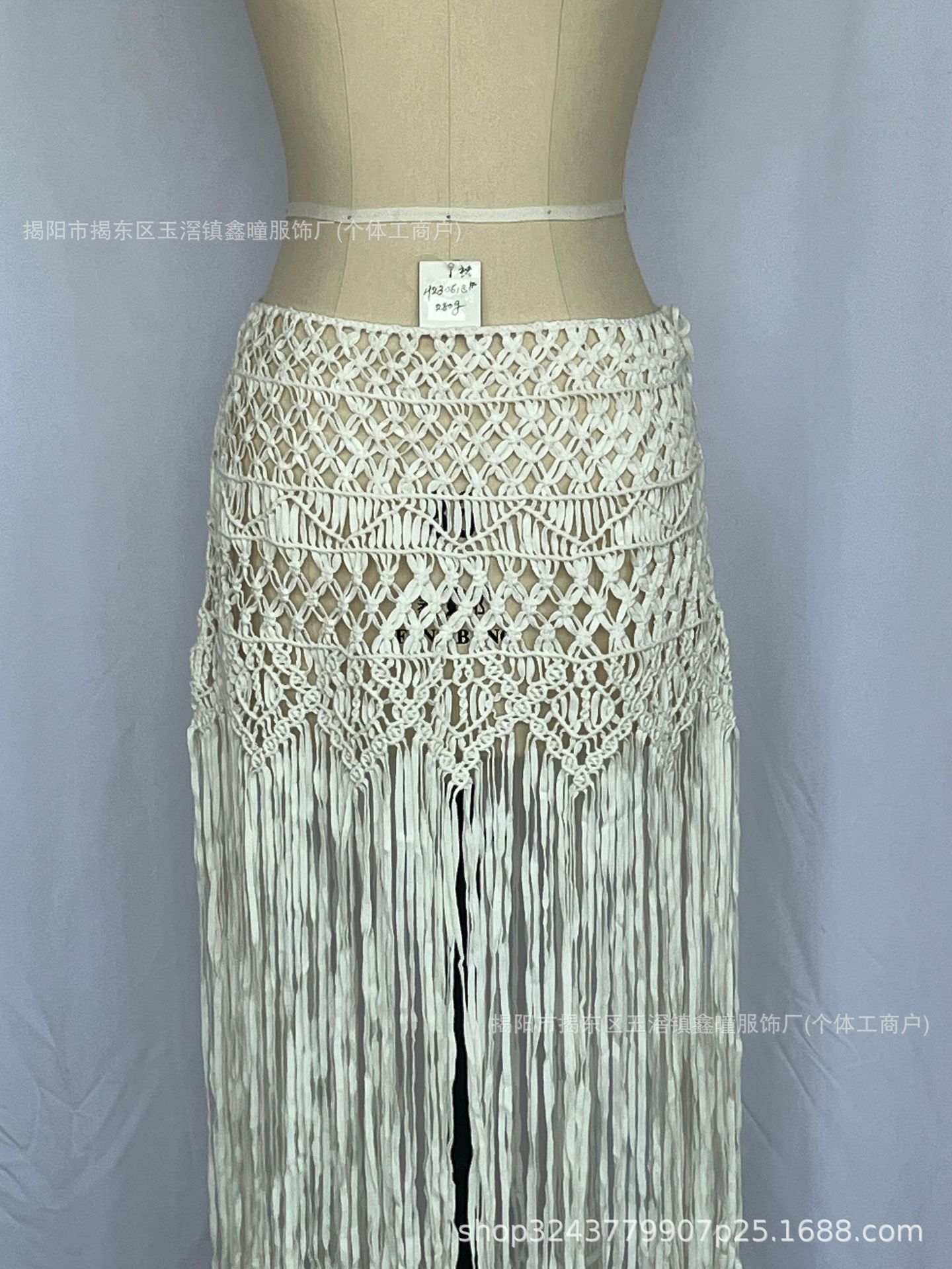H230618 Hand-Knitted Cross-Border Amazon Popular Bohemian Style Women's Hip-Hugging Skirt Fashion Design High-End Style