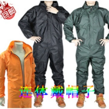 Waterproof and Oil-Proof Dust-Proof Clothing Painting Clothing One-Piece Raincoat Motorcycle Men's Hooded Work ClothesSet Printable