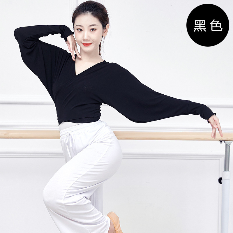 Picture of Modern Dance Practice Clothes Top Classical Jazz Belly Ballet Blouse Teacher Art Test Lace-up Body Dress Female
