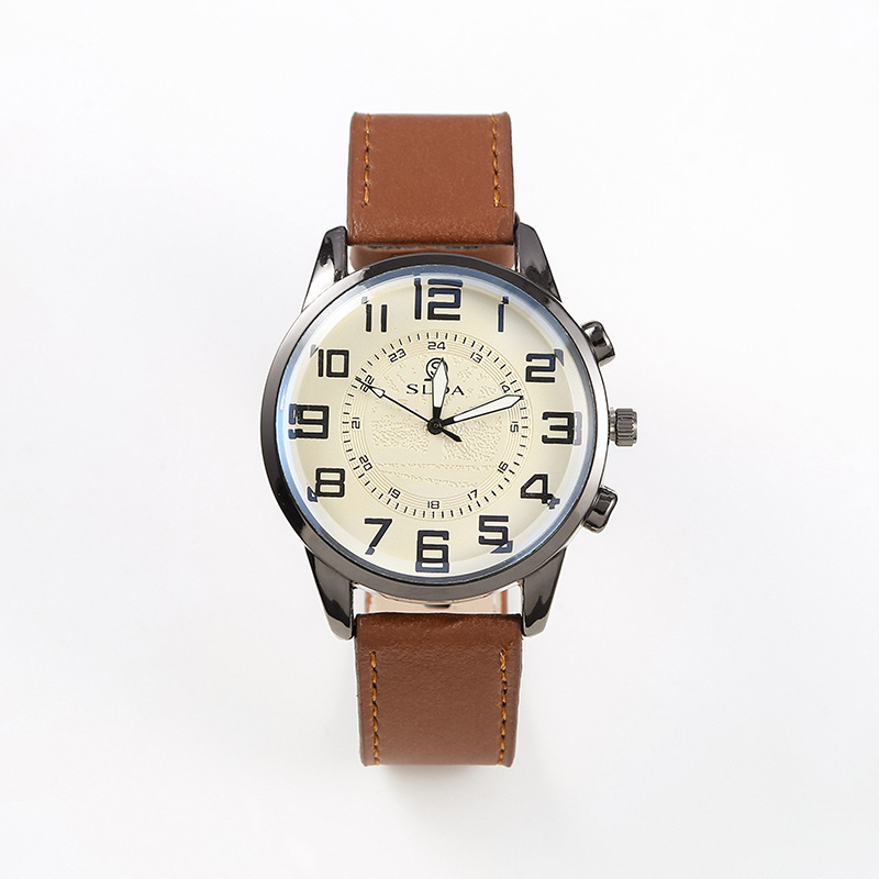 Picture of Popular Fashion Business Belt Simple Men's Watch Men's Casual Retro Digital Dial Student Quartz Watch Wholesale