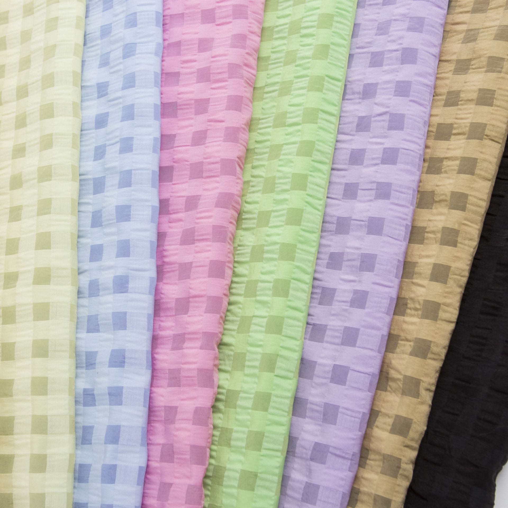 Summer Hot Selling Organza Hollow-out Chiffon Fabric Korean Transparent Plaid Lace Dress dress Clothing Fabric