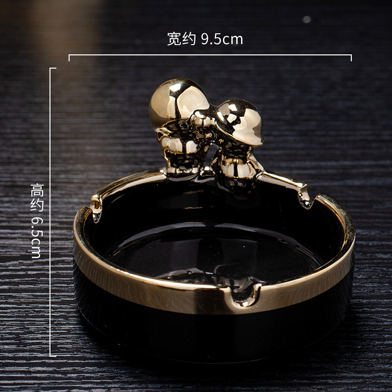 Picture of Ceramic Ashtray for Home Use, Cute, High-End, Light Luxury, Simple, Hotel Business Style, Simple Ashtray, Creative Ashtray