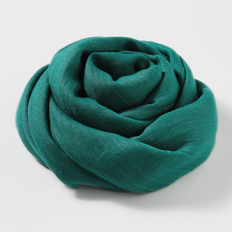 Picture of Solid Color Cotton and Linen Scarf Women's Artistic Sunscreen Scarf Scarf Beach Long Scarf Wholesale Japanese Scarf Advanced Sense