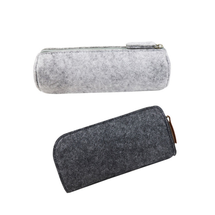 Picture of Creative Gift Bag Felt Pencil Bag Large Capacity Felt Stationery Pen Bag Can Be Added with Logo Fashionable Zipper Pen Cover Pencil Bag