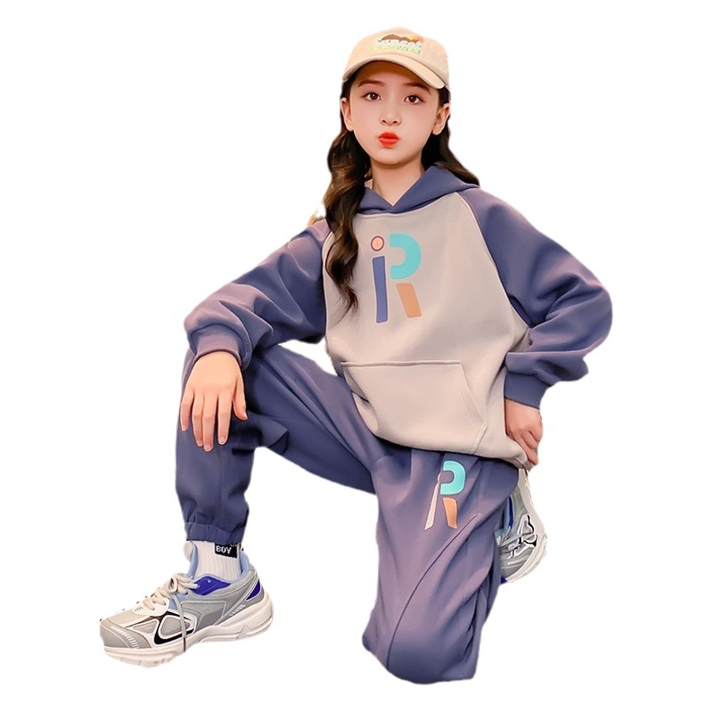 Girls' Spring Wear suit 2025 New Style Fashionable Girls' Children's Wear Children's Sweatshirt Spring and Autumn Internet Red Sportswear
