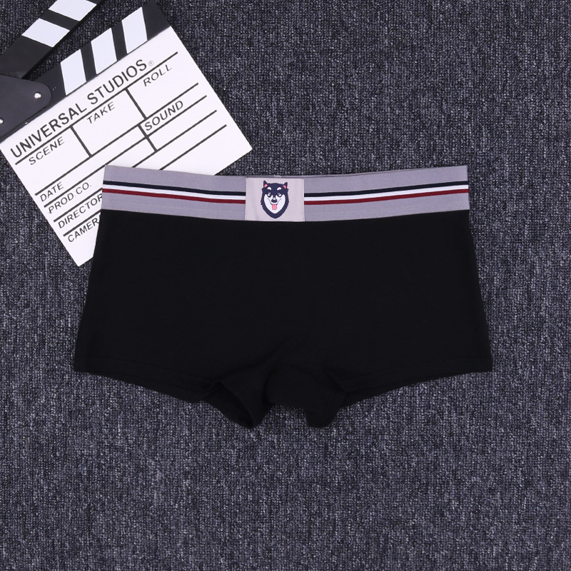 Picture of Women's Underwear Boxer Briefs Solid Color Cotton Underwear Japanese Cartoon Cute Wide Edge Unisex Style Youth