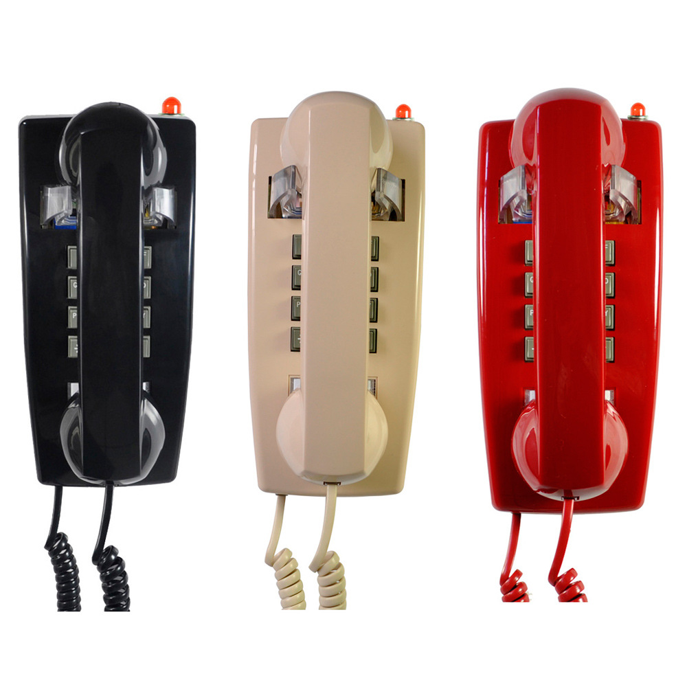 Picture of Bit Metal Ringtone Vintage Wall Hanging Telephone Set Hotel Bathroom Home Fixed Creative Antique Telephone Set