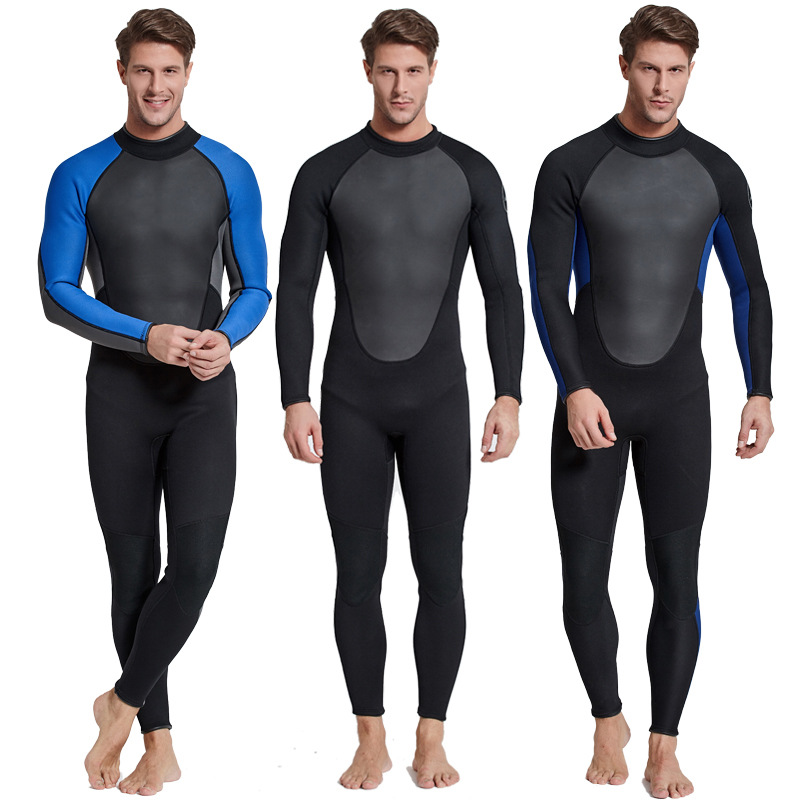 Picture of Shark Bart One-Piece Wetsuit 3mm Wet Suit Warm and Cold-Proof Snorkeling Suit Winter Swimsuit Wetsuit Men's Surfing Suit