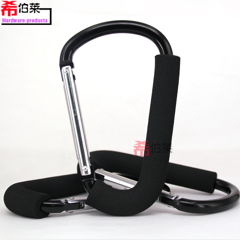 Picture of Hebrew eve12 * 160 black shoe buckle aluminum alloy labor-saving pulley shoe buckle factory supply