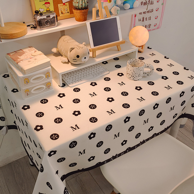 Picture of Checkerboard Tablecloth Ins Style Popular Photo Student Desk Dormitory Decoration Coffee Table Dustproof Picnic Stall Cloth