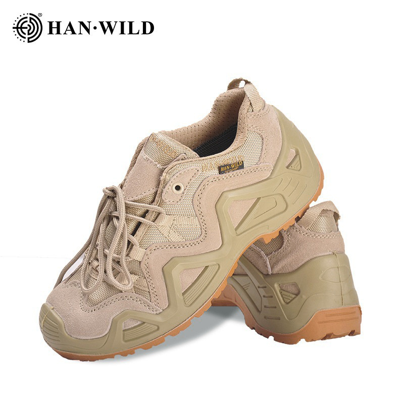 Picture of Hye Hiking Shoes Men's Non-Slip Combat Boots Low-Top Outdoor Hiking Shoes Training Tactical Boots Breathable Desert Boots