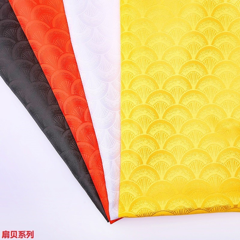 Dragon scales, fish scales, scallop flowers, Japanese Japanese fans, jacquard fabrics, costumes, costumes, packaging gift boxes, jacquard fabrics