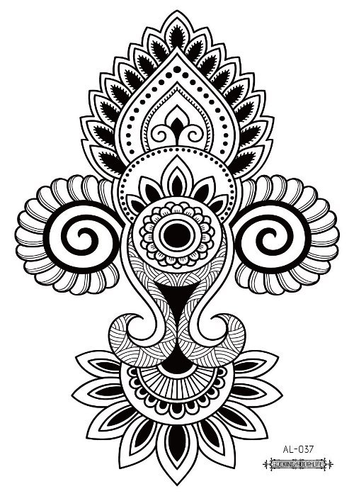 Picture of Cross-border New Waterproof Chest Tattoo Sticker Original Big Figure Sexy Flower Arm Tattoo Sticker Disposable Tattoo Sticker