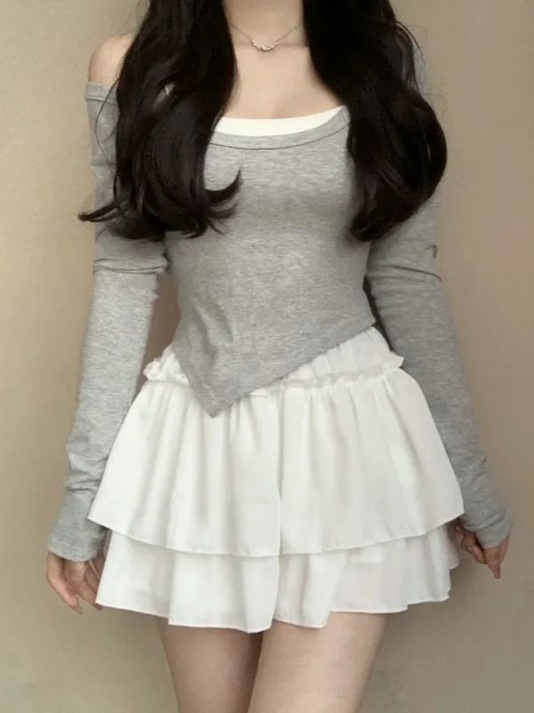 2024 Summer New Pure Desire Spice Girl Slimming Ballet Style Cake Skirt Skirt Women's High Waist Gentle Skirt