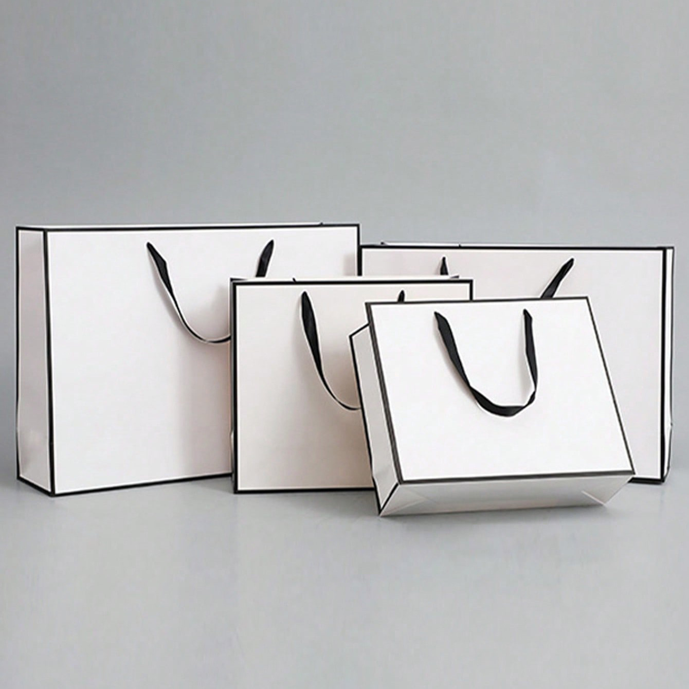 White card tote bag cowhide women's clothing store shopping bag wholesale beauty packaging gift bag