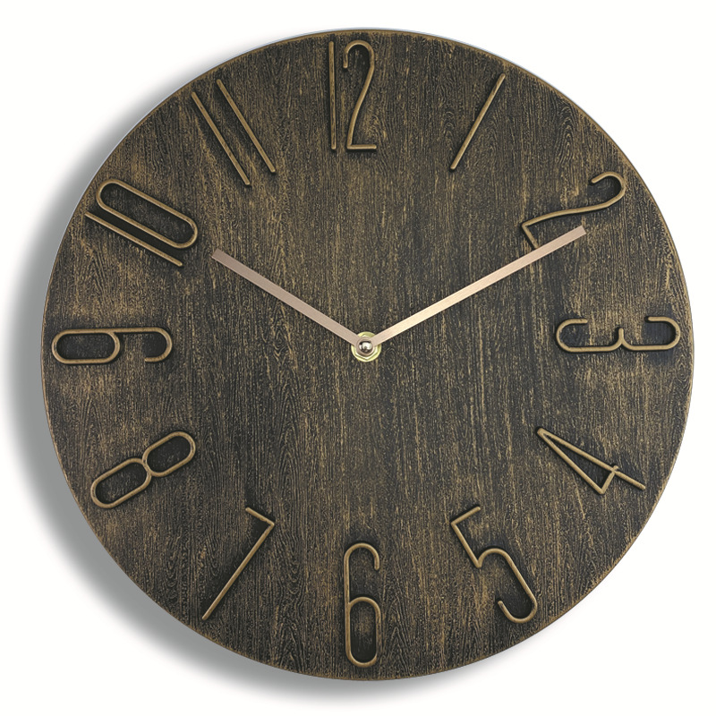 Picture of 30cm Clock Wall Clock Living Room Clock Wall Hanging Watch Quartz Clock Wall Hanging Creative Silent Wall Clock