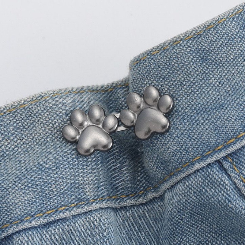 Picture of Chinese Knot Waist Buckle Pair Buckle Flat Bottom Removable Nail-free Seam-free Button Girl's Trouser Skirt Waist Size Change Artifact
