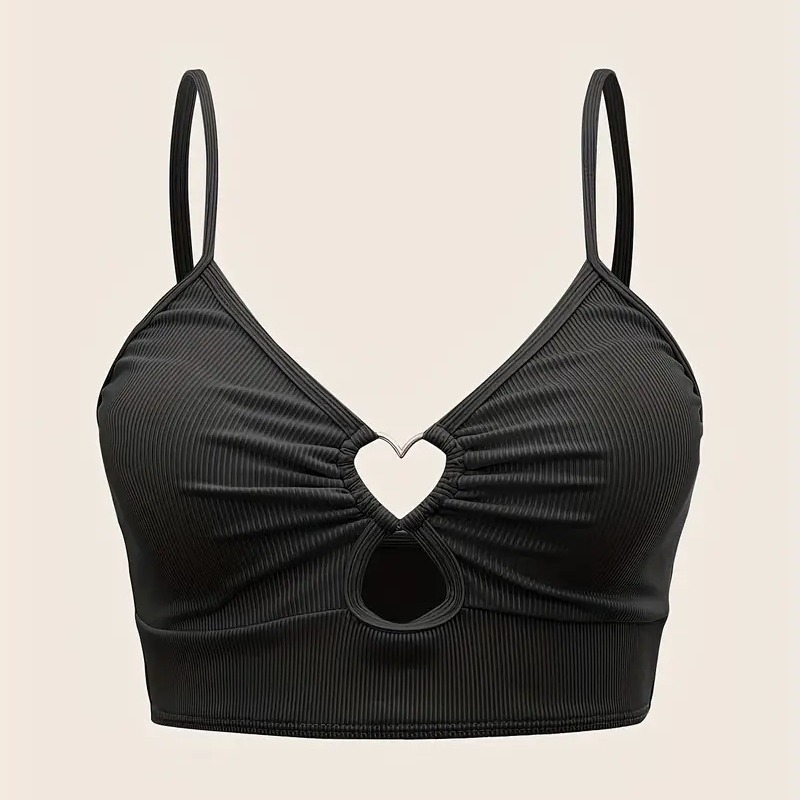 2024 AliExpress Amazon swimsuit European and American strap women's three-point bikini sexy hollow triangle swimsuit