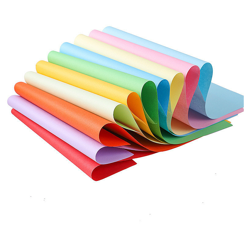 Picture of Spot Wholesale A4 Copy Paper Colorful A4 Printing Paper Colorful A4 Paper 70g 10 Colorfuls Handmade Colorful Paper Origami