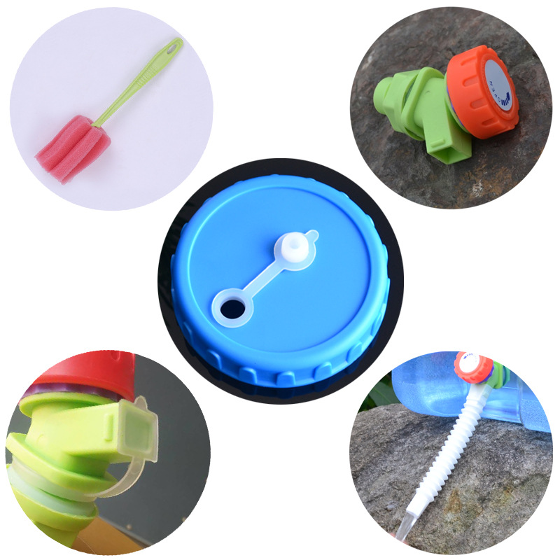 Square Bucket Wide Mouth Bucket Accessories Size Hole Cover Sealing Cover Extension Tube Mouth Plug Cleaning Brush Water Absorbent Silicone Tube