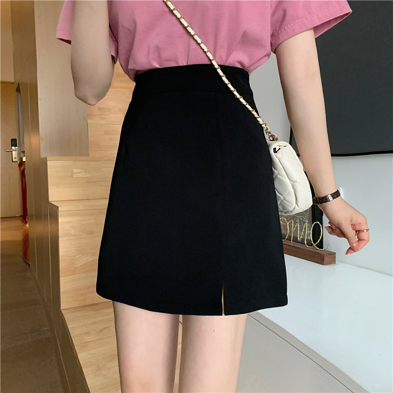 Skirt Women's 2023 Summer New A- line Skirt Long Skirt One-step Skirt High Waist Small Skirt Summer Student Skirt