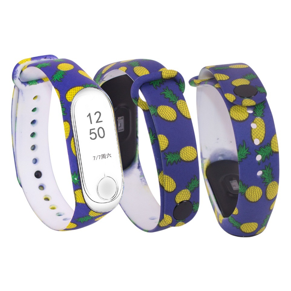 Suitable for Mi bracelet personalized color silicone Mi Band 3/4 painted sports strap