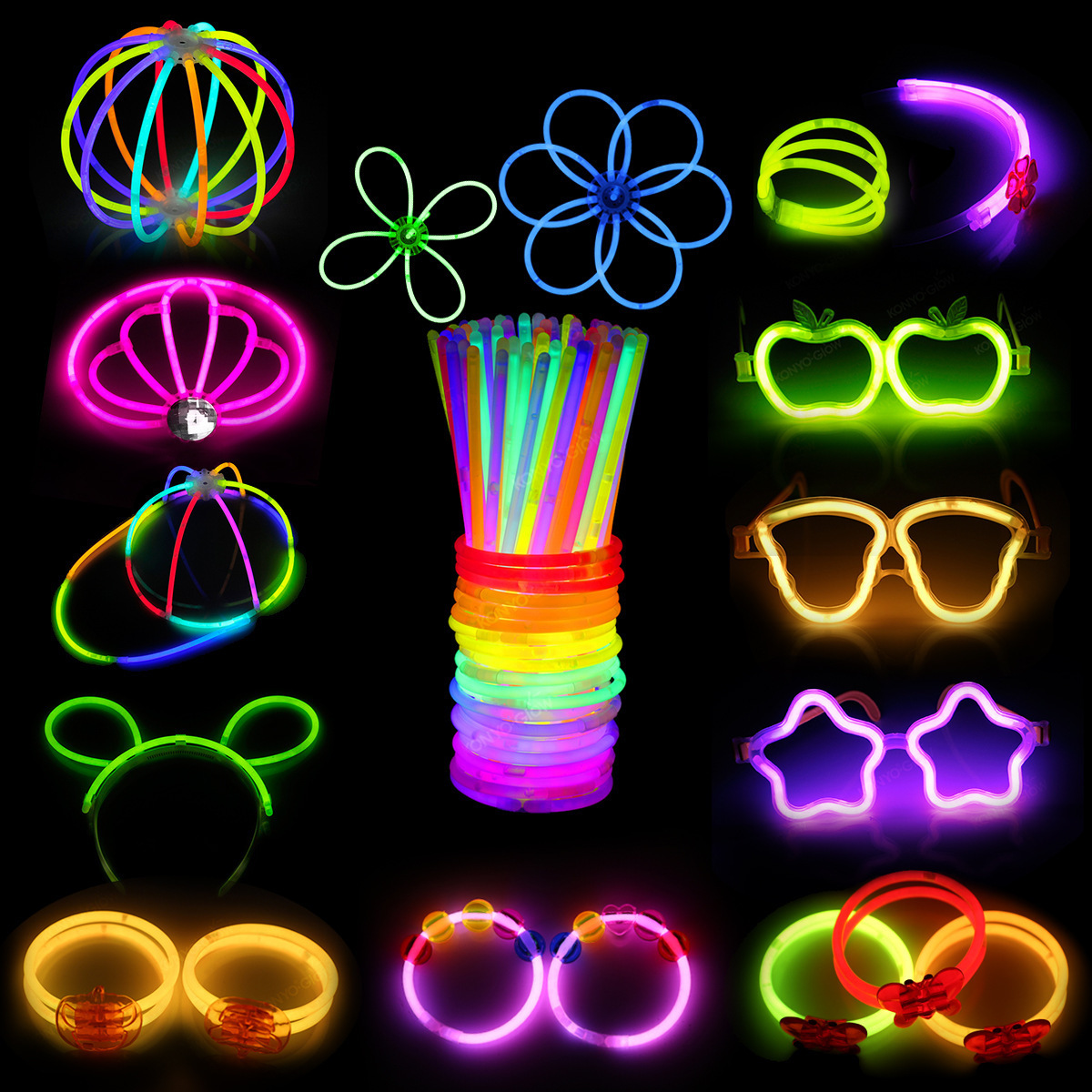 Picture of Disposable Fluorescent Sticks Batch Concert Luminous Bracelets Fluorescent Stick Toys 100 Fluorescent Sticks with Labeling