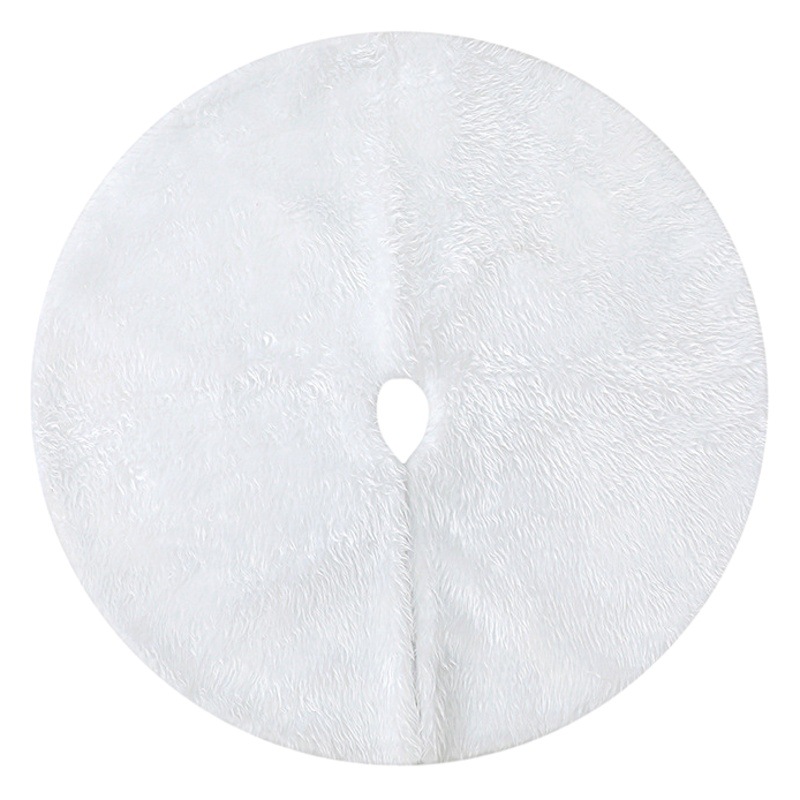 Christmas Tree Skirt Wholesale Christmas Decorations White Tree Skirt Long Plush Embroidered Sequin Tree Skirt Pure White Rabbit Fur Tree Skirt