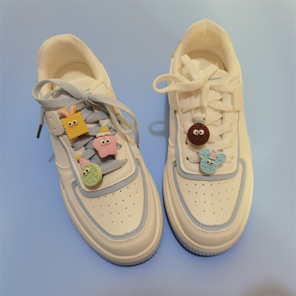 New Cartoon Biscuit Macron Love Rabbit Children's Decorative Buckle Shoe Buckle Shoe Flower Detachable Shoe Accessories