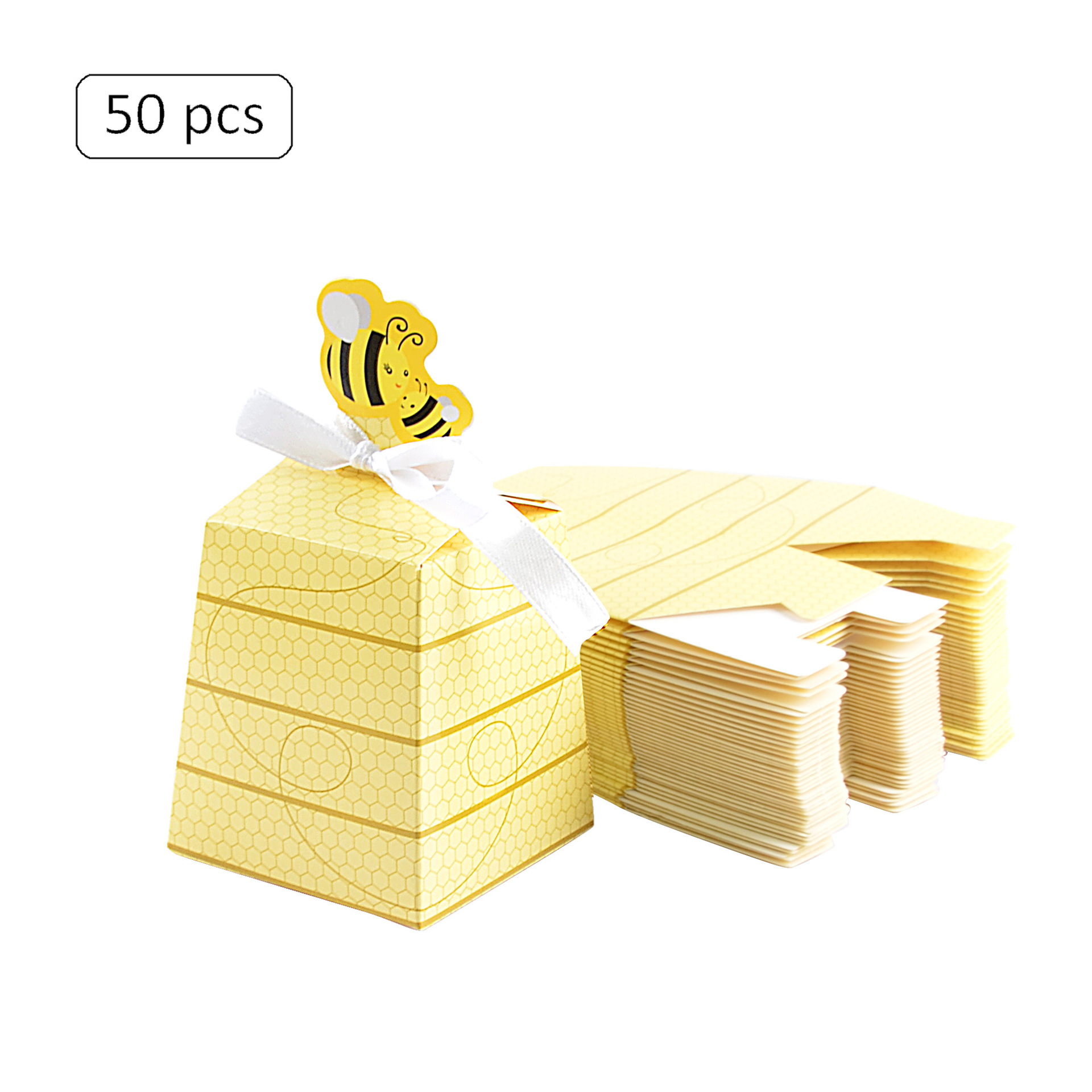 Party candy box baby one-year-old chocolate box bee candy box ribbon European candy box wholesale
