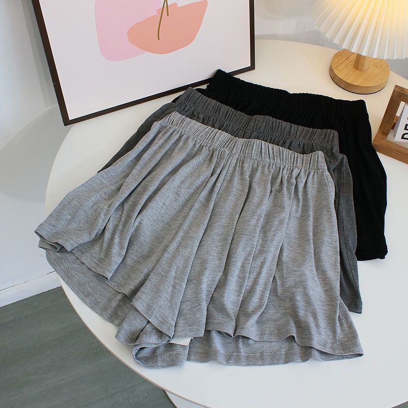 Thin Modal Shorts Women's Summer Outer Wear High Waist High Waist Loose plus size Home Wide Leg Pants Casual Culottes