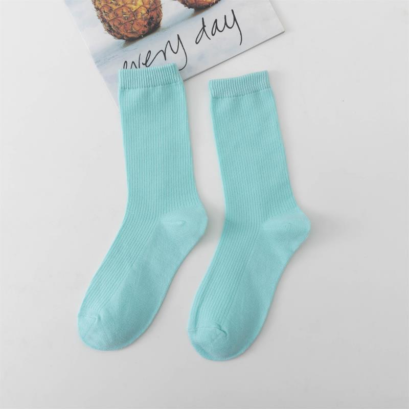 Picture of Spring and summer women's socks solid color dopamine color tube socks Zhuji pile socks ladies candy color socks cotton socks