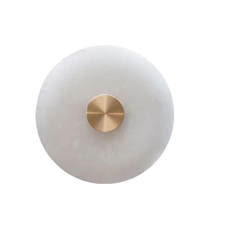 Picture of Cross-border Nordic simple round marble living room wall lamp high-level feeling model room hotel atmosphere bedroom bedside lamp
