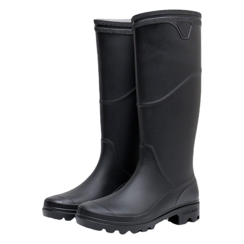 Men's Fashion Waterproof Shoes Construction Site High Rubber Boots Adult Rain Shoes Men's Middle Barrel Labor Protection Rain Boots PVC Cross-border Rubber Shoes