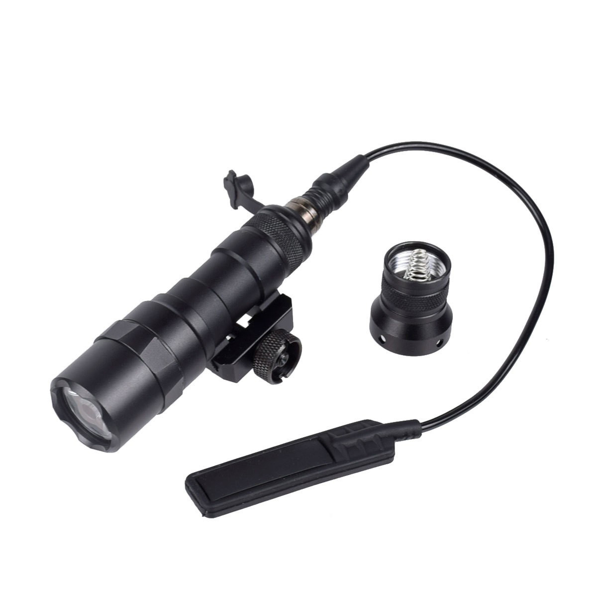 Manufacturer Cross-Border M300B Tactical Bright Flashlight 20mm Card Slot Led Lighting Flashlight Sf Interface Tail Cover Crown Head