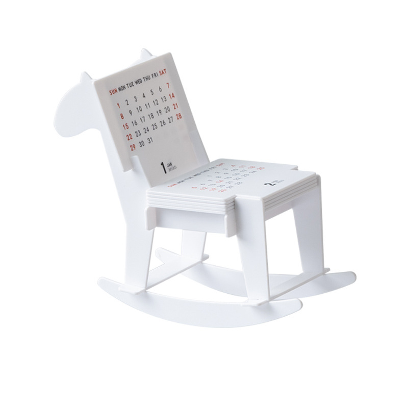 Picture of Times Good Products 2025 Small Calendar Calendar Table DIY Trojan Cartoon Desktop Building Blocks Toy Ornaments