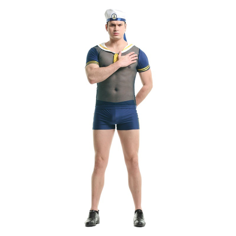 Halloween European and American men's sexy lingerie sexy doctor nurse navy play suit Bar nightclub performance clothing