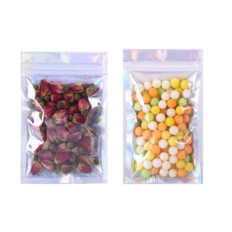 Picture of A variety of laser Yin and Yang bone bag data line hardware products self-sealing bag Electronic Packaging bag jewelry plastic bag