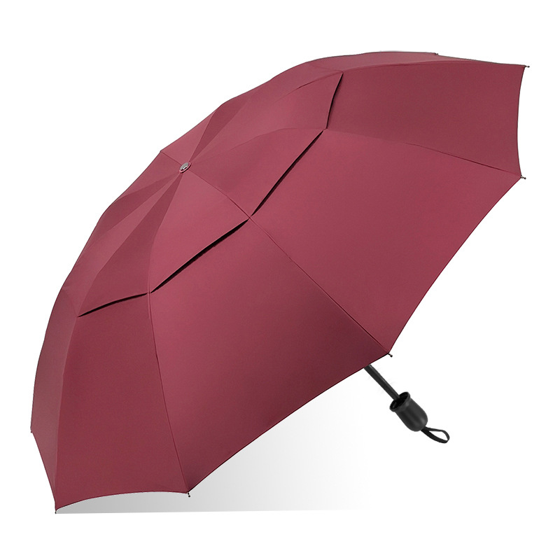 Picture of Umbrella Plus Size Three-Person Umbrella Double-Layer Windproof Vinyl Sunscreen Ten-Bone Foldableing Sunny and Rainy Dual-Use Printed Logo Sun Umbrella