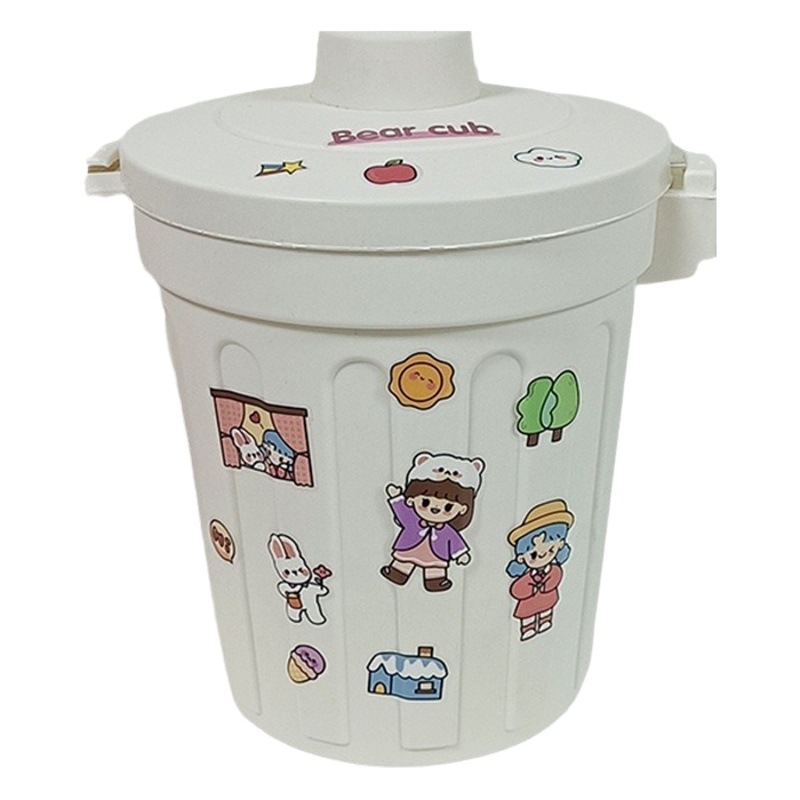 ins Style Desktop Small Trash Can Bedroom Creative Girl Heart Trash Basket Household Cute Mini Storage Box with Lid