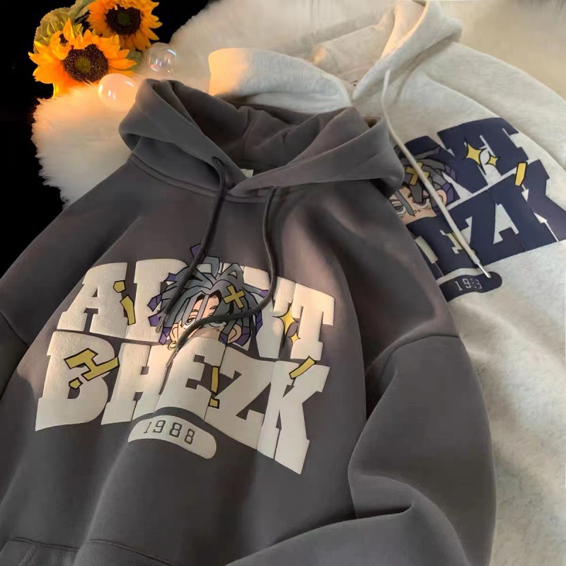 Picture of Children's clothing autumn and winter boys' hooded sweater fleece-lined thickened children's autumn long-sleeved shirt Western style coat