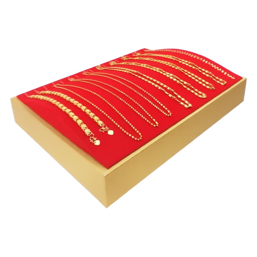 High-grade Gold Counter Jewelry Storage Tray Jewelry Necklace Ring Earrings Bracelet Display Box Jewelry Tray