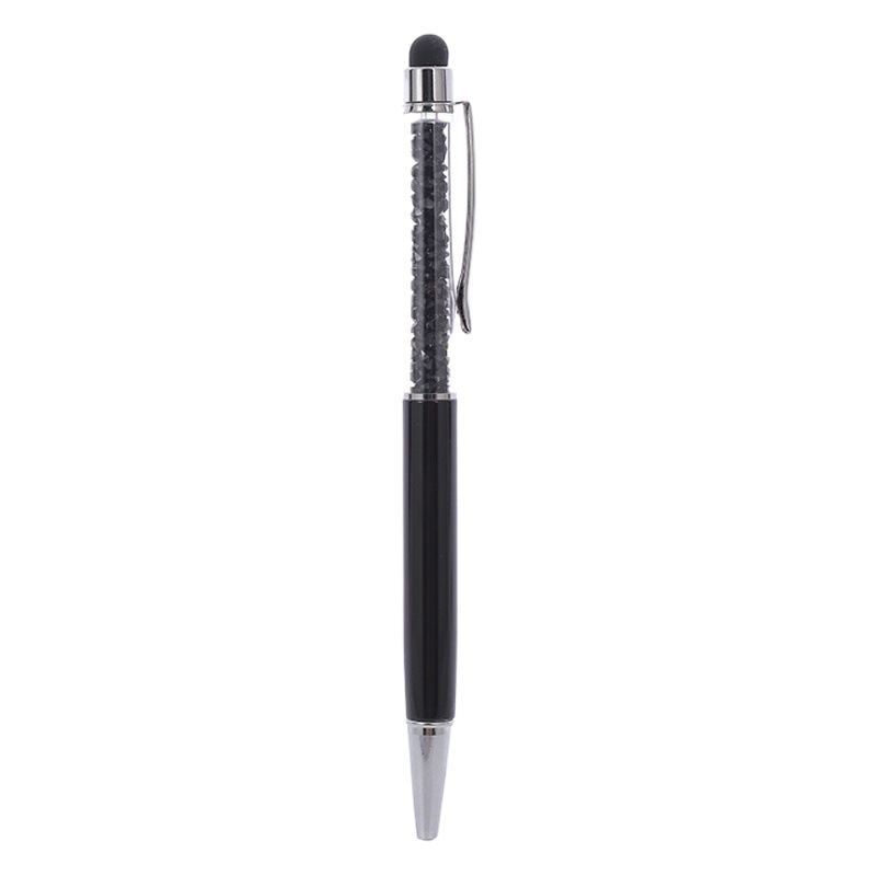 Creative touch screen metal advertising pen in stock printable logo gift promotion ballpoint pen capacitor diamond crystal pen