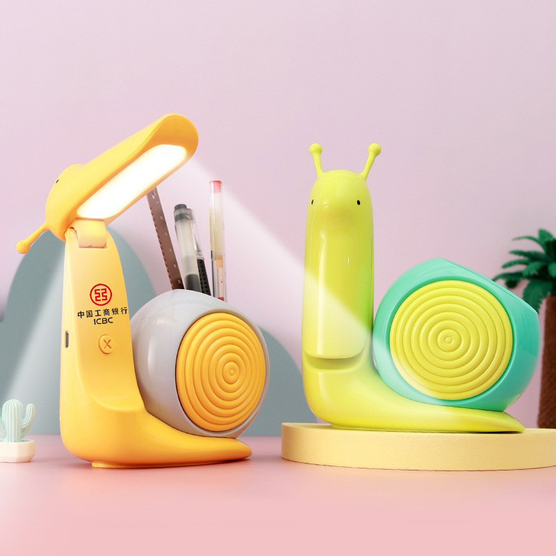 Cross-border cartoon small table lamp new snail table lamp children's student bedroom desktop nightlight gift